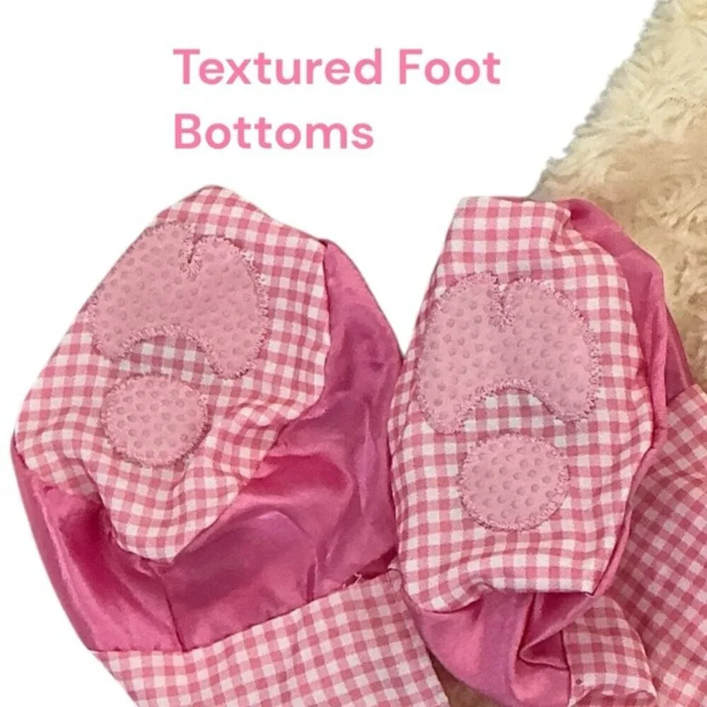Baby Lamb Costume Jumpsuit Soft Fleece with Headpiece Pink Gingham Rubies 0-6 M
